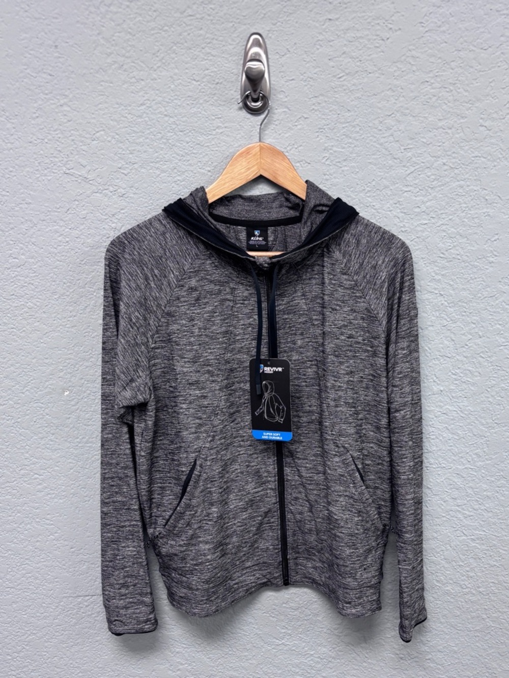 NWT W’s Large Kuhl Light Weight Full Zip Hoodie in Heathered Gray
